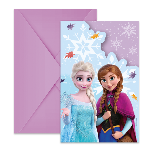 Invitaciones Frozen 6pcs