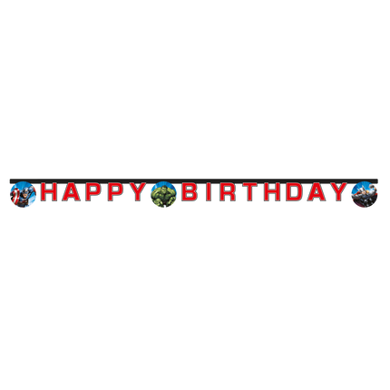 Guirnalda de letras de los Vengadores Feliz Cumpleaños 1,8 m