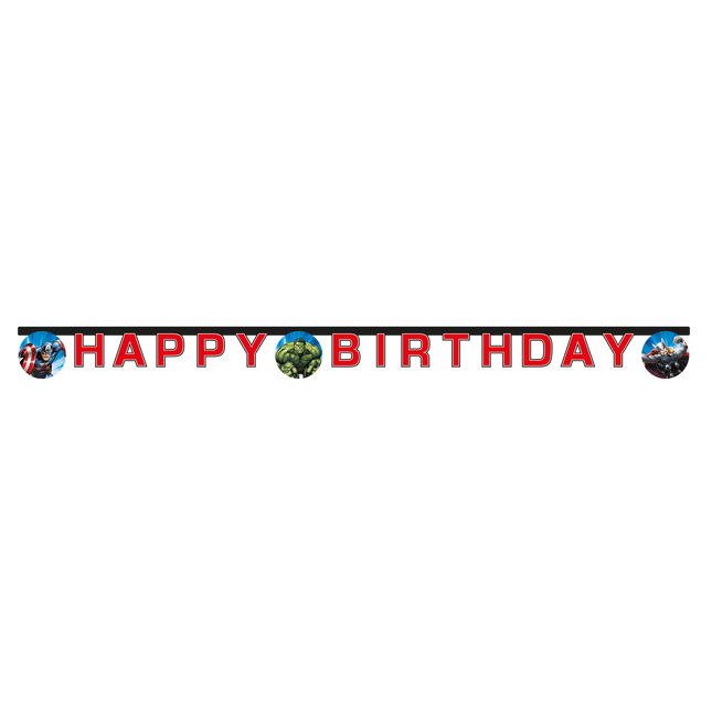 Guirnalda de letras de los Vengadores Feliz Cumpleaños 1,8 m