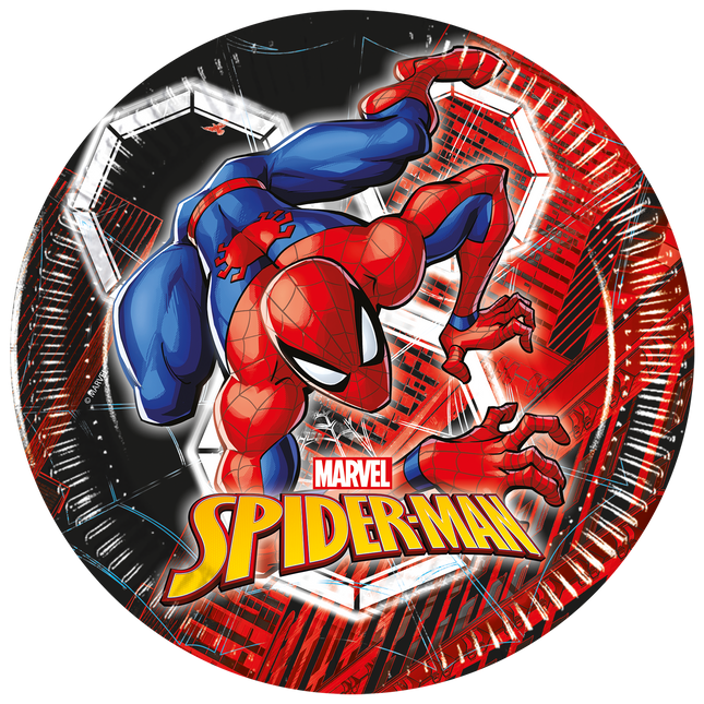 Spiderman Platos 20cm 8pcs