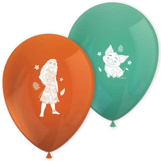 Moana Ii Sailing Spirit Globos de látex impresos 8St