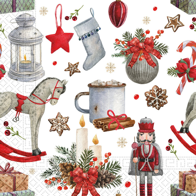 Servilletas de Navidad Decoración Navideña 3 Capas 33cm 20pcs