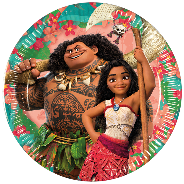 Moana Ii Sailing Spirit Fsc Platos de Papel Nueva Generación Medianos 20Cm 8St