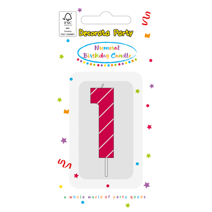 Vela 1 Año Rosa