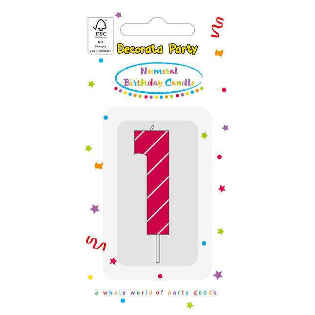 Vela 1 Año Rosa