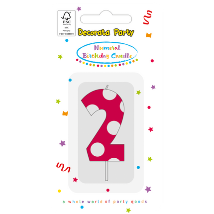 Vela 2 Años Rosa