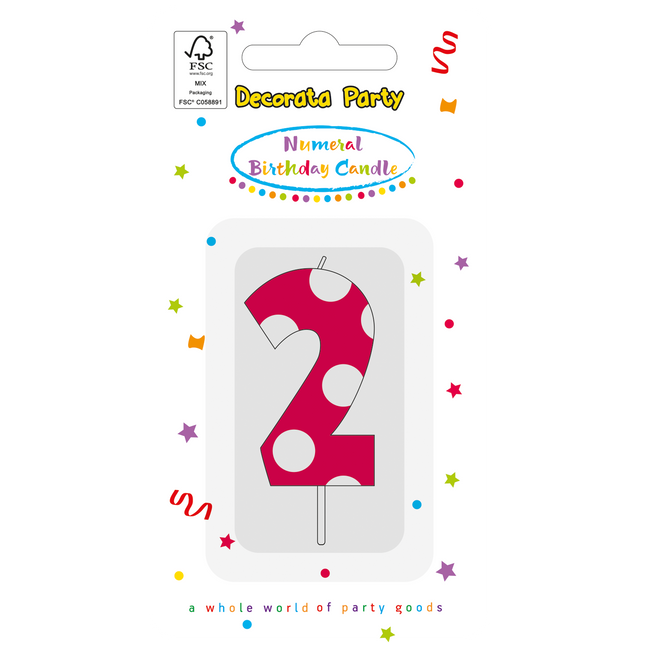 Vela 2 Años Rosa