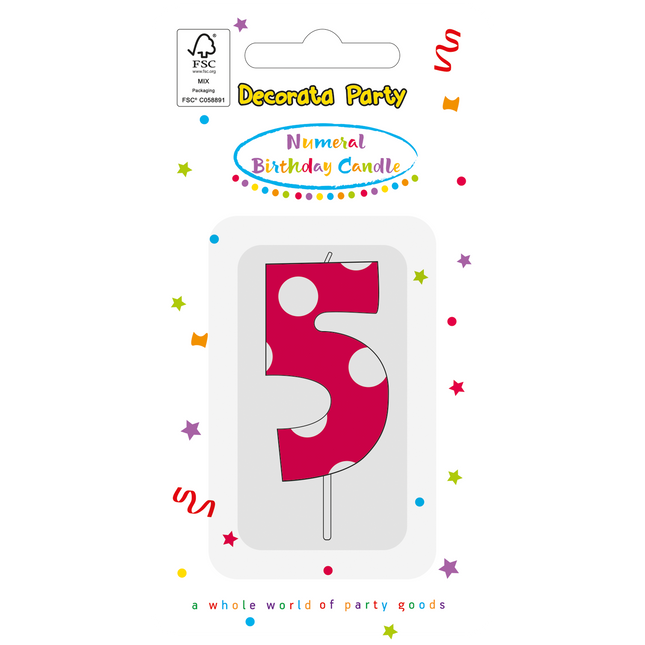 Vela 5 Años Rosa