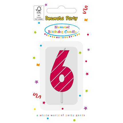 Vela 6 Años Rosa