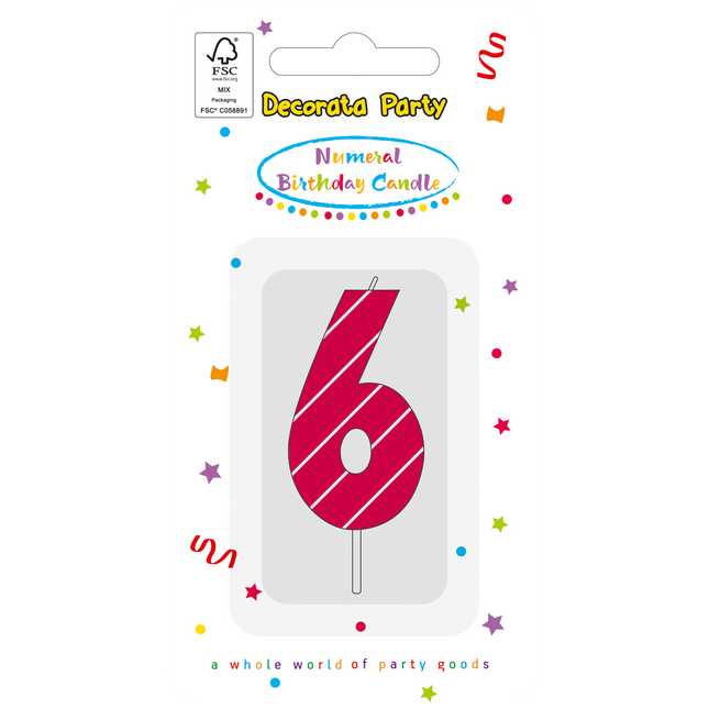 Vela 6 Años Rosa
