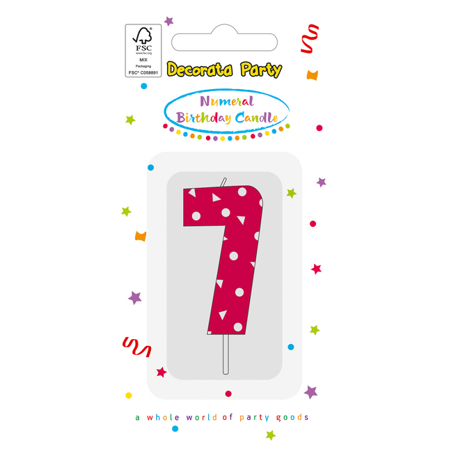 Vela 7 Años Rosa