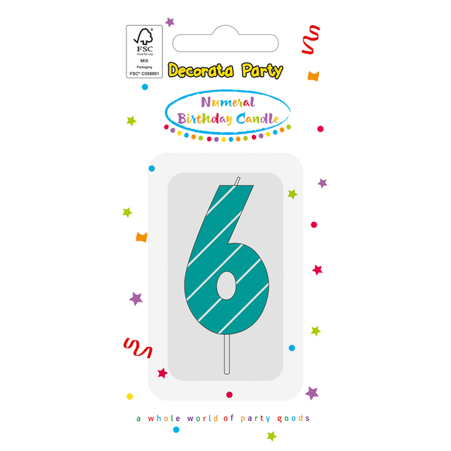 vela de 6 años Azul