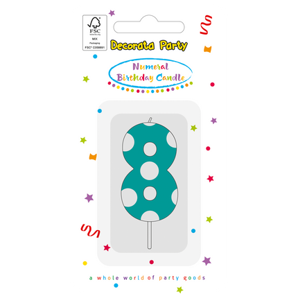 vela de 8 años Azul