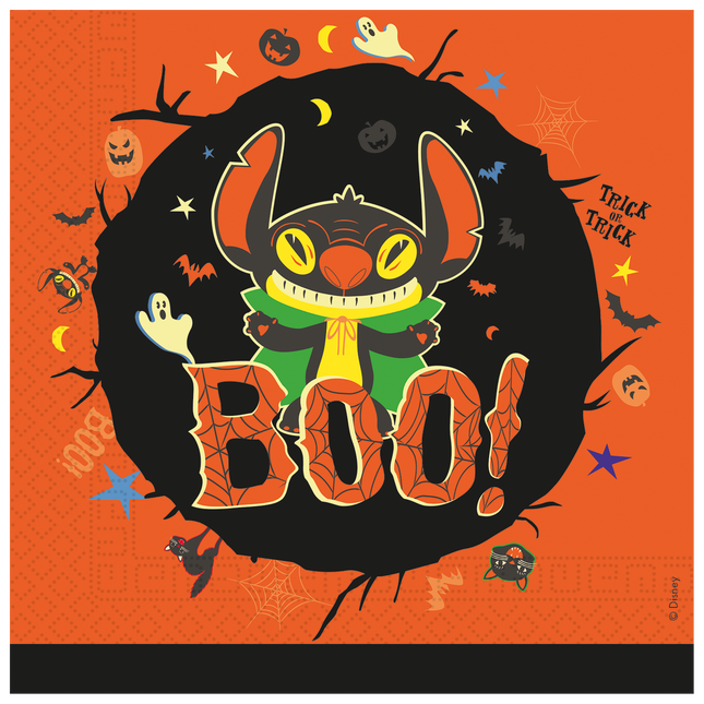 Servilletas Puntada Halloween 2 Capas 33cm 20pcs