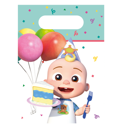 Cocomelón Cumpleaños Fsc Bolsas de papel para fiestas 4St