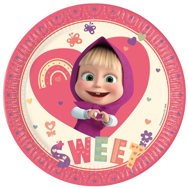 Masha Y El Oso Platos 23cm 8pcs