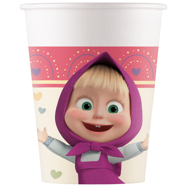 Vasos Masha y el Oso 200 ml 8 uds