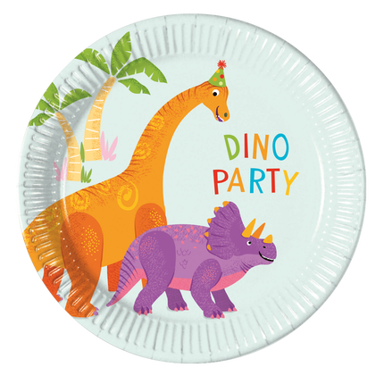 Platos Dino Dino Party 20cm 8pcs