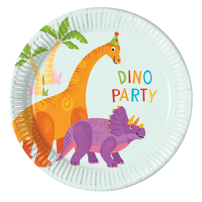 Platos Dino Dino Party 20cm 8pcs