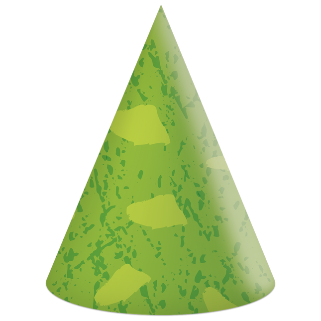 Sombreros de fiesta Dino Verde 6pcs