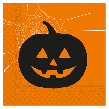 Servilletas de Halloween Calabaza Naranja 33cm 20pcs