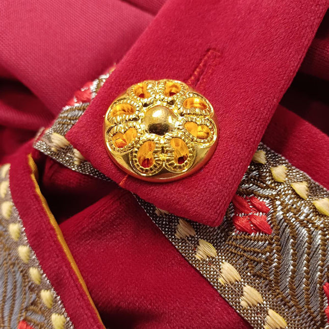 Traje Sinterklaas Algodón Terciopelo 4 piezas