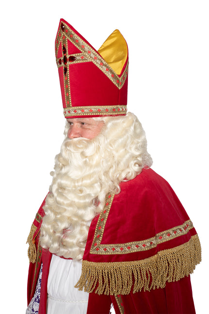 Traje Sinterklaas Algodón Terciopelo 4 piezas