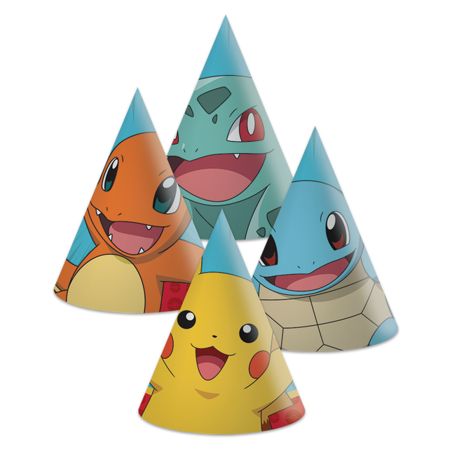 Sombreros de fiesta Pokemon 6pcs
