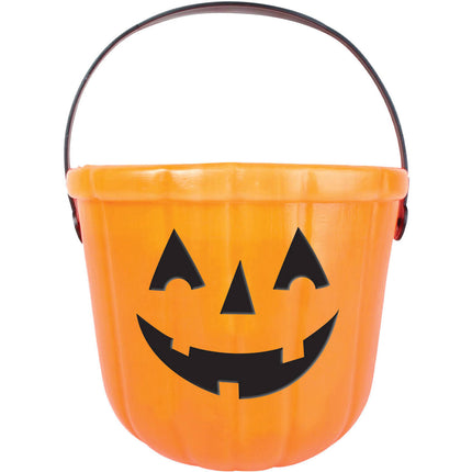 Cubo Halloweem Hallo-Ween Naranja 17cm