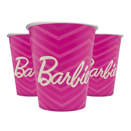 Vasos de Barbie, rosa, 250 ml, 8 unidades