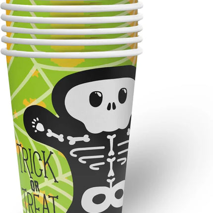 Vasos de Halloween verdes «Trick or Treat», 250 ml, 8 unidades