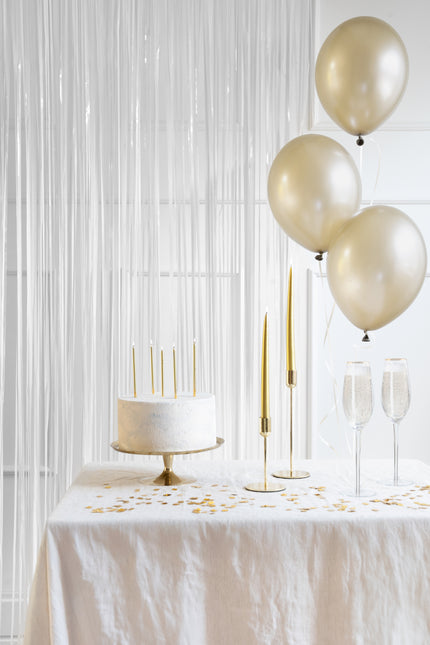 Cortina de fiesta, blanca, 100 x 200 cm