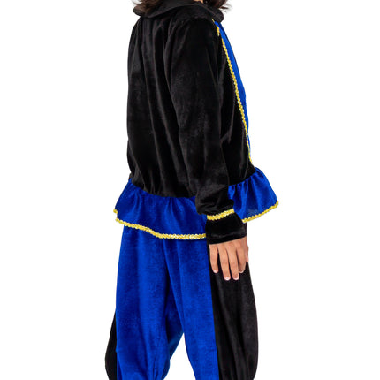 Traje de Piet para niños, azul/negro
