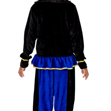 Traje de Piet para niños, azul/negro