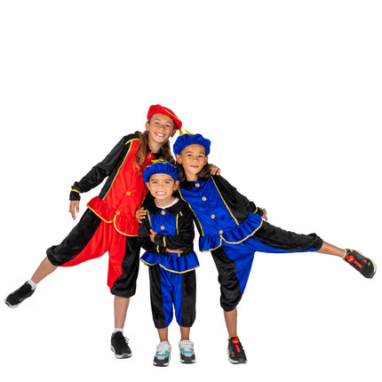 Traje de Piet para niño, rojo y negro