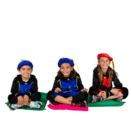 Traje de Piet para niños, azul/negro