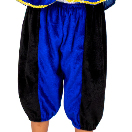 Traje de Piet para niños, azul/negro
