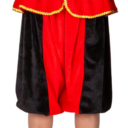 Traje de Piet para niño, rojo y negro