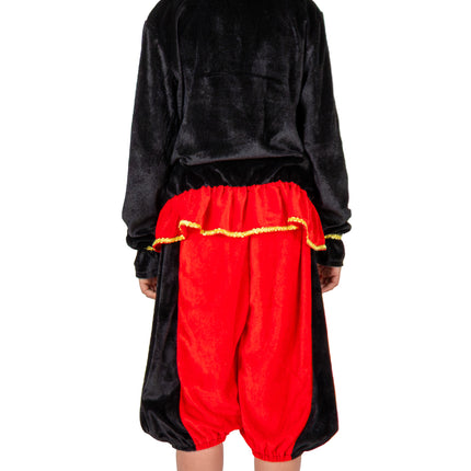 Traje de Piet para niño, rojo y negro