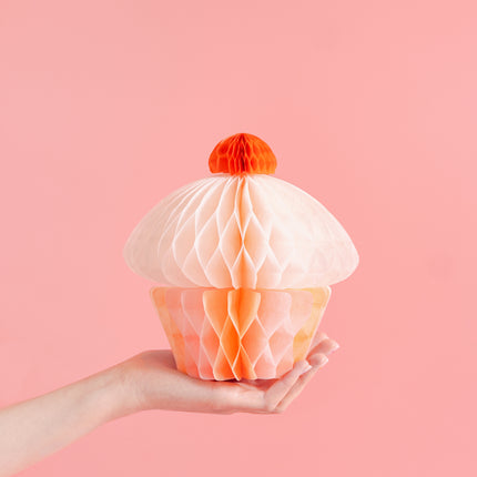 Cupcake Panal Rosa 20cm