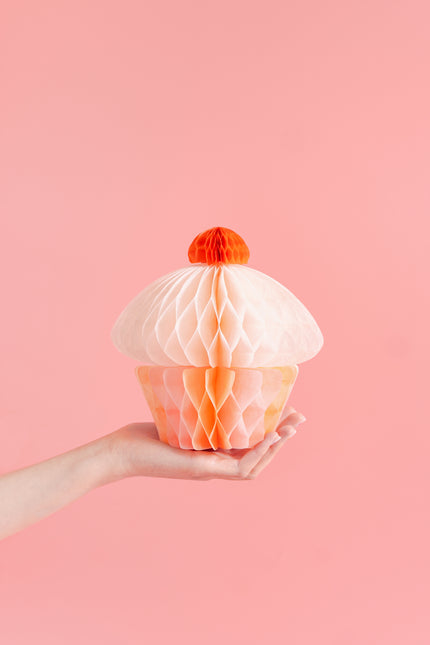 Cupcake Panal Rosa 20cm