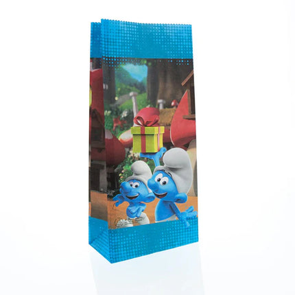 Bolsitas de regalo de los Pitufos, 23 cm, 10 unidades
