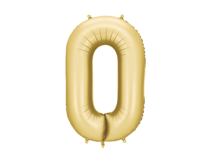 0 Año Figura Globo Oro Satinado Foil Vacío 86cm
