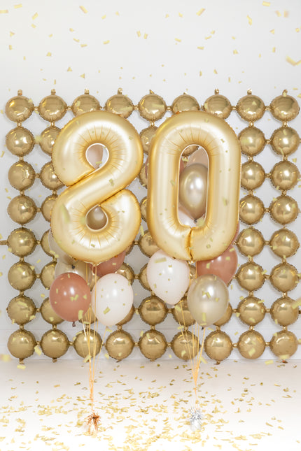 0 Año Figura Globo Oro Satinado Foil Vacío 86cm
