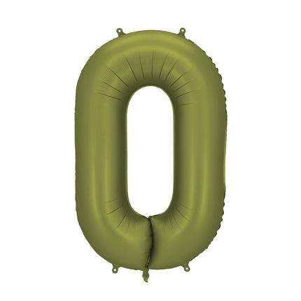 0 Año Figura Globo Verde Oliva Vacío 86cm