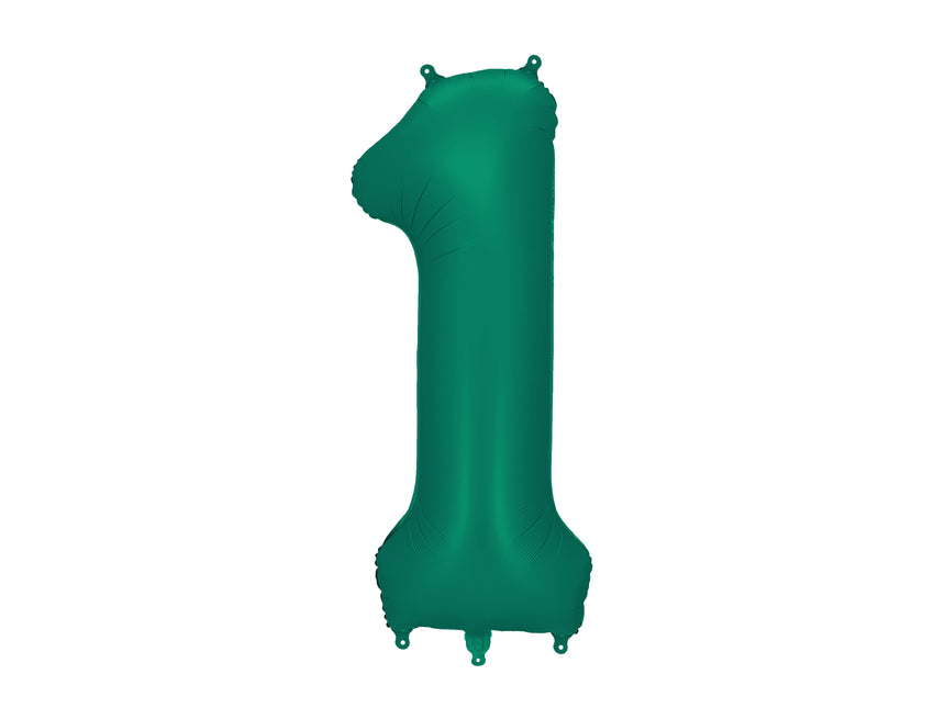 Globo Figura 1 Año Verde Vacío 86cm