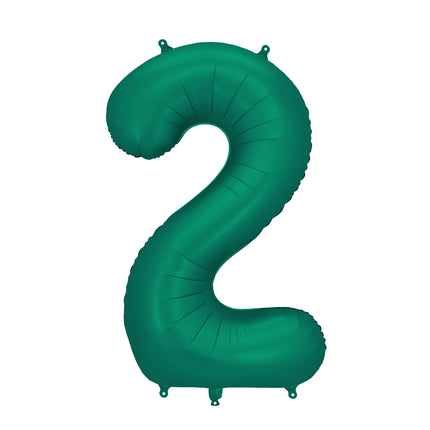 Globo Figura 2 Años Verde Vacío 86cm