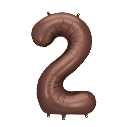Globo Figura 2 Años Marrón Vacío 86cm