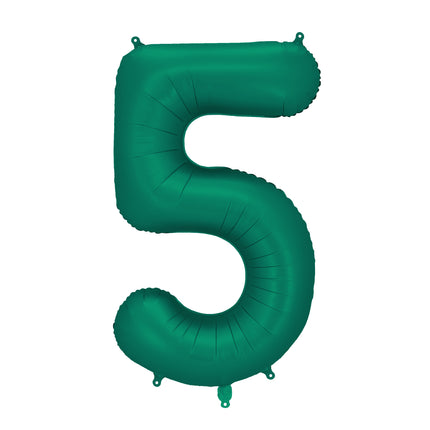 Globo Figura 5 Años Verde Vacío 86cm