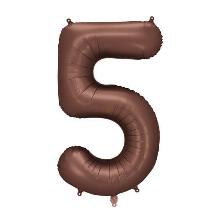 Globo Figura 5 Años Marrón Vacío 86cm